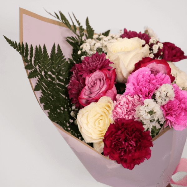 Blossom Embrace—Mixed Carnation & Rose Bouquet for Mother’s Day (Oshawa Pickup & Delivery) - Image 3