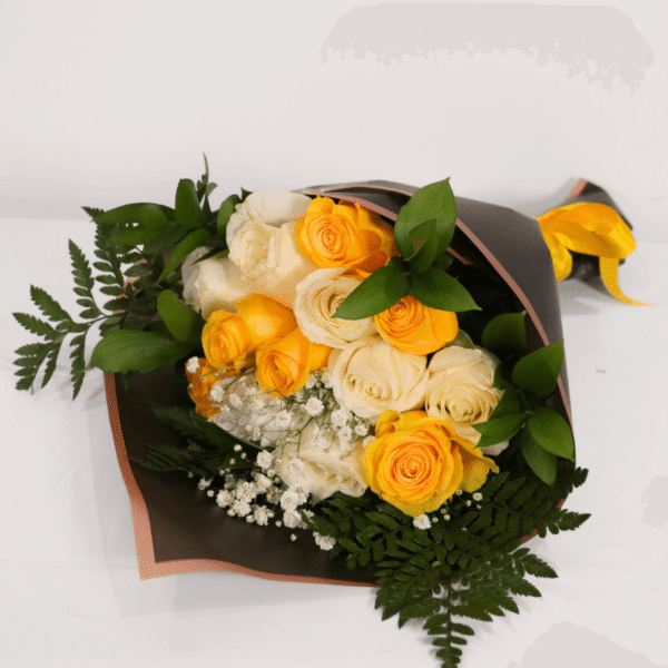 Sunlight Embrace – Yellow & White Rose Bouquet for Mother's Day (Oshawa Florist Special) - Image 2