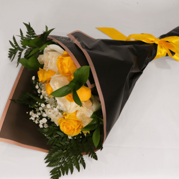 Sunlight Embrace – Yellow & White Rose Bouquet for Mother's Day (Oshawa Florist Special) - Image 3