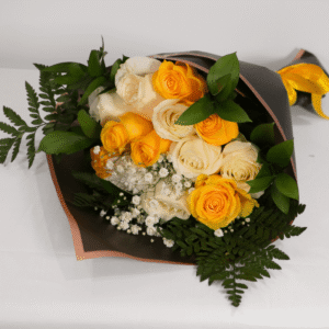 Sunlight Embrace – Yellow & White Rose Bouquet for Mother's Day (Oshawa Florist Special)