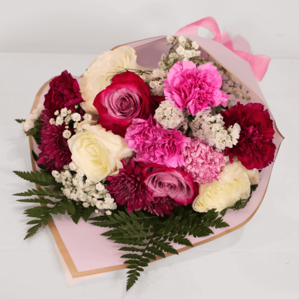 Blossom Embrace—Mixed Carnation & Rose Bouquet for Mother’s Day (Oshawa Pickup & Delivery) - Image 2