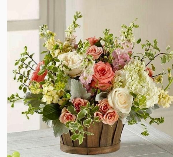 Mix Flowers in a Basket