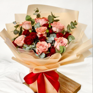 Oshawa Passion – Blush & Ruby Rose Bouquet